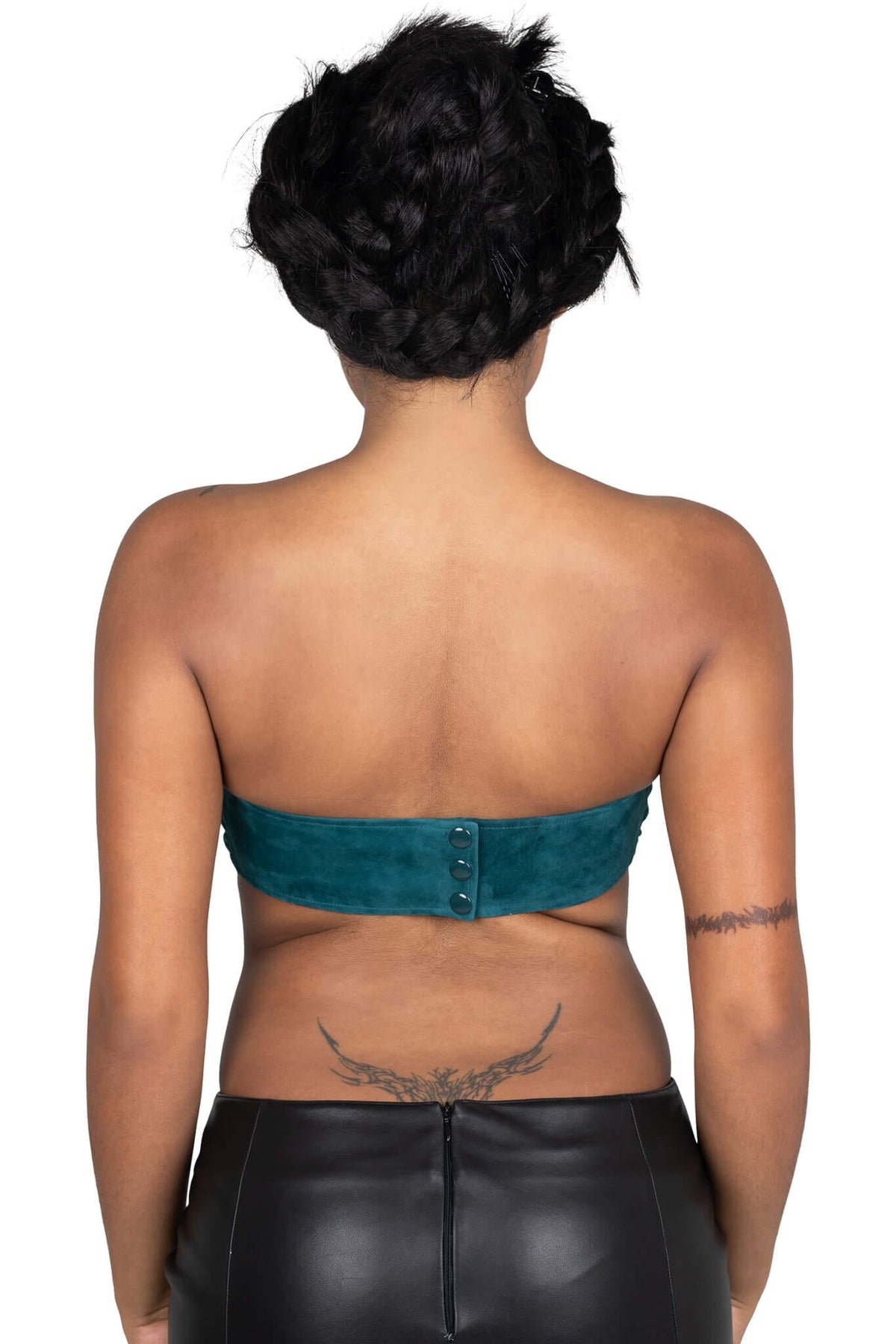 PSYCHIC TOP - Turquoise Suede |Jeffrey Campbell