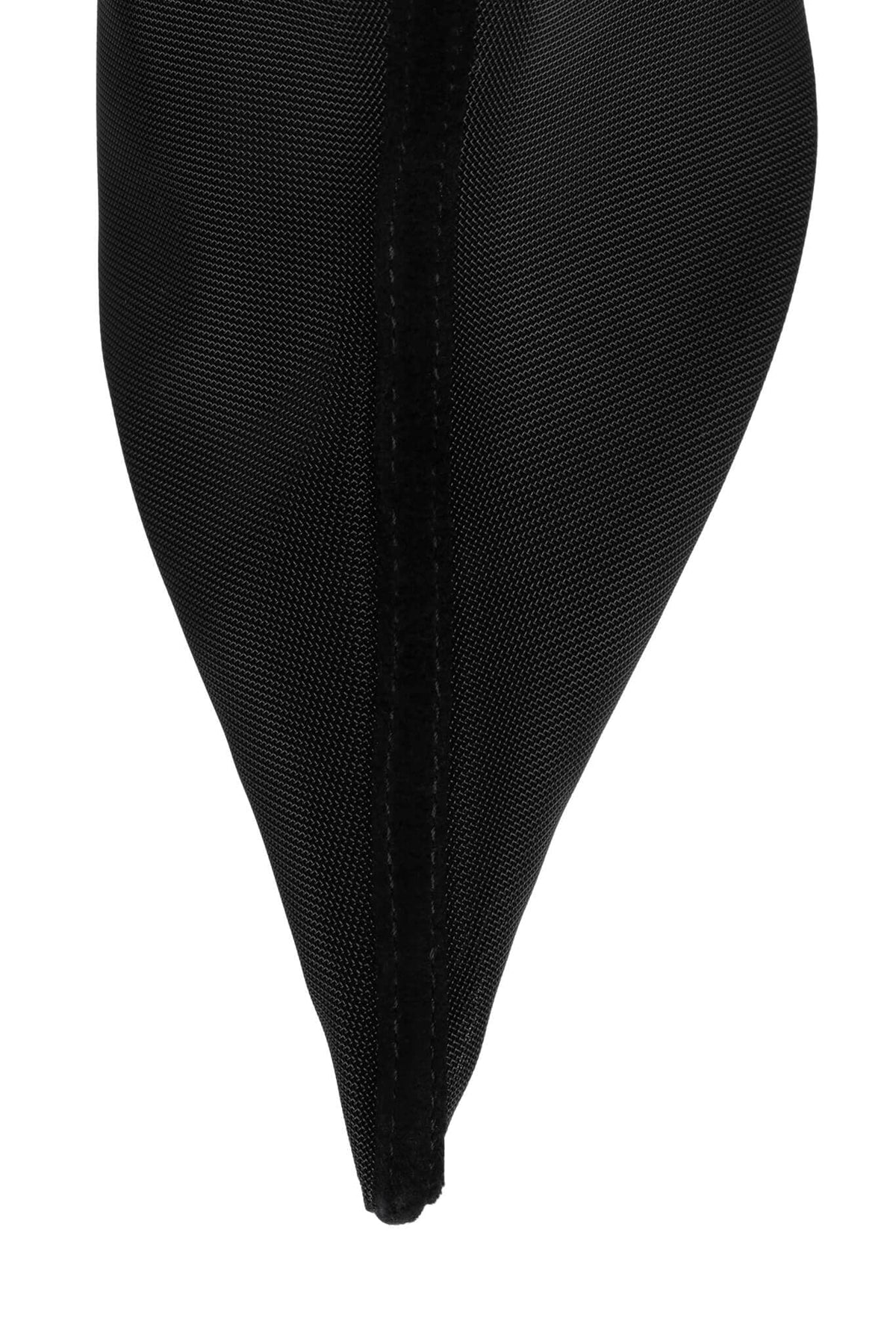 PEEPSHOW Heeled Boot - Black Mesh Suede Combo |Jeffrey Campbell