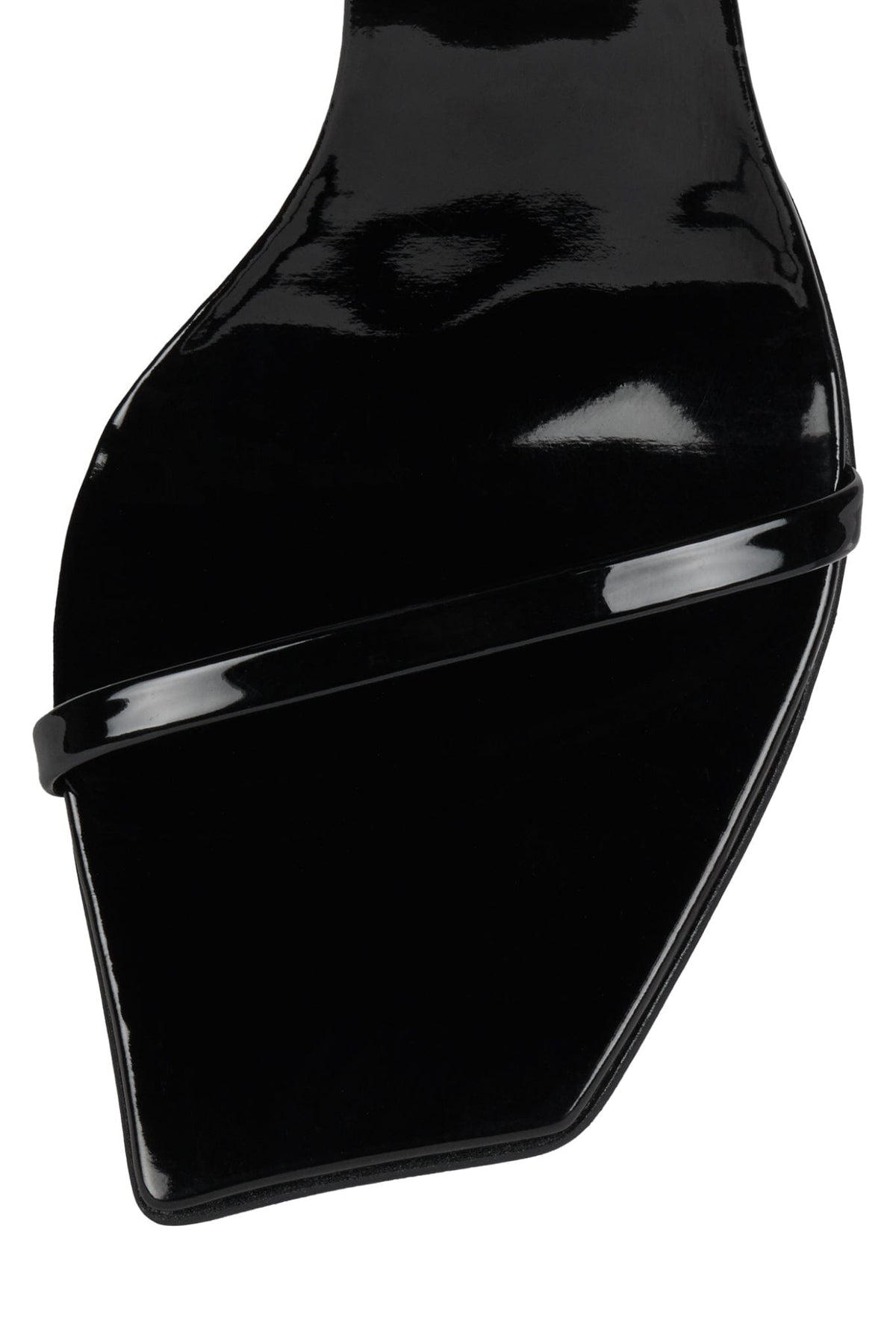 5-STONE Heeled Sandal - Black Patent Silver |Jeffrey Campbell