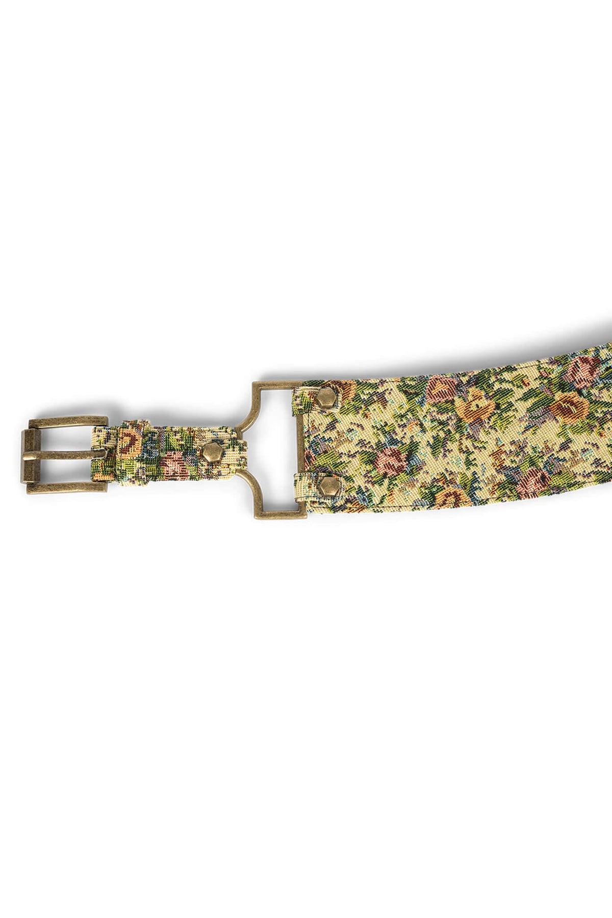 REIN-IN Tapestry Belt - Beige Floral Tapestry |Jeffrey Campbell