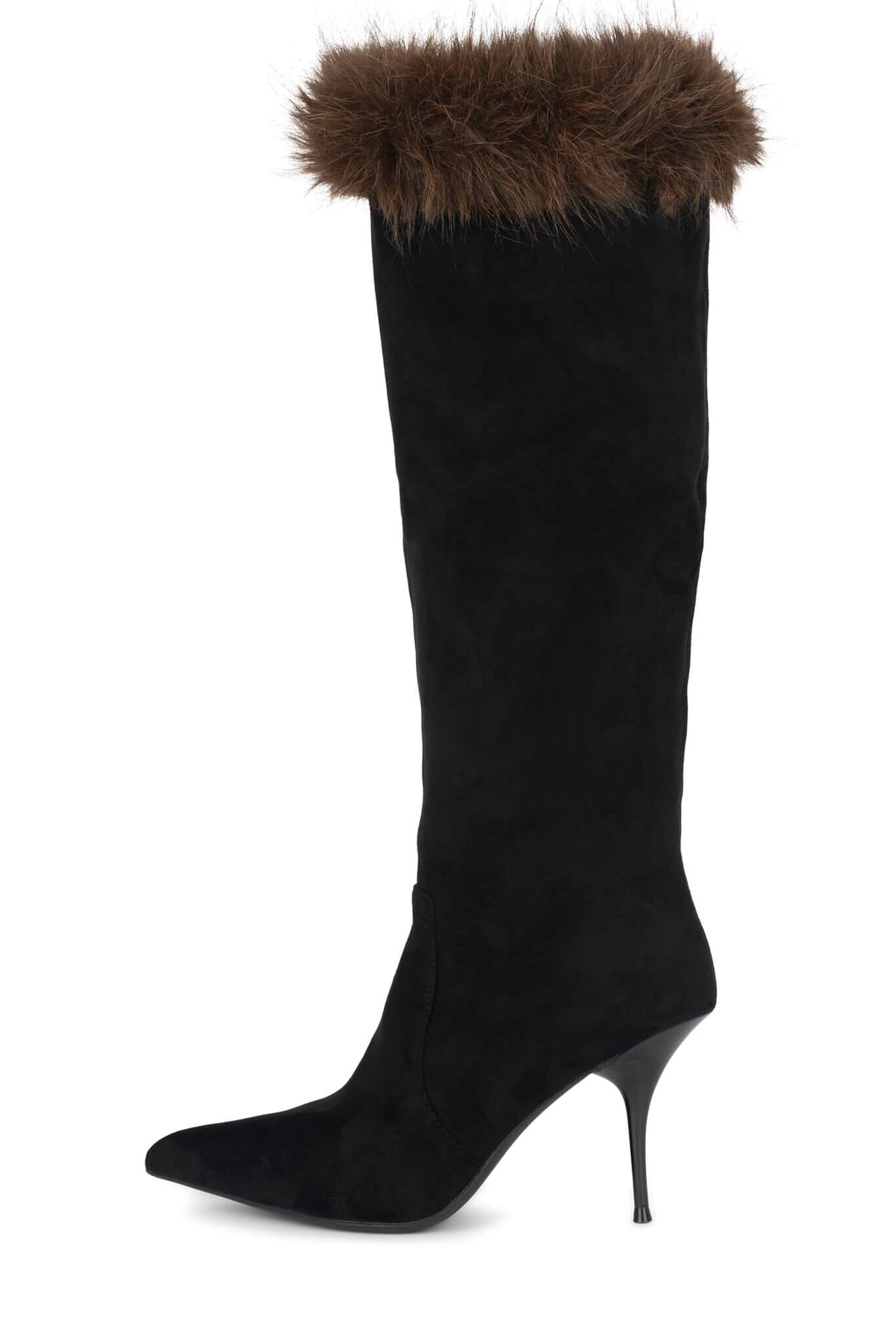 THERMAL Stiletto Boot - Black Suede Brown Combo |Jeffrey Campbell