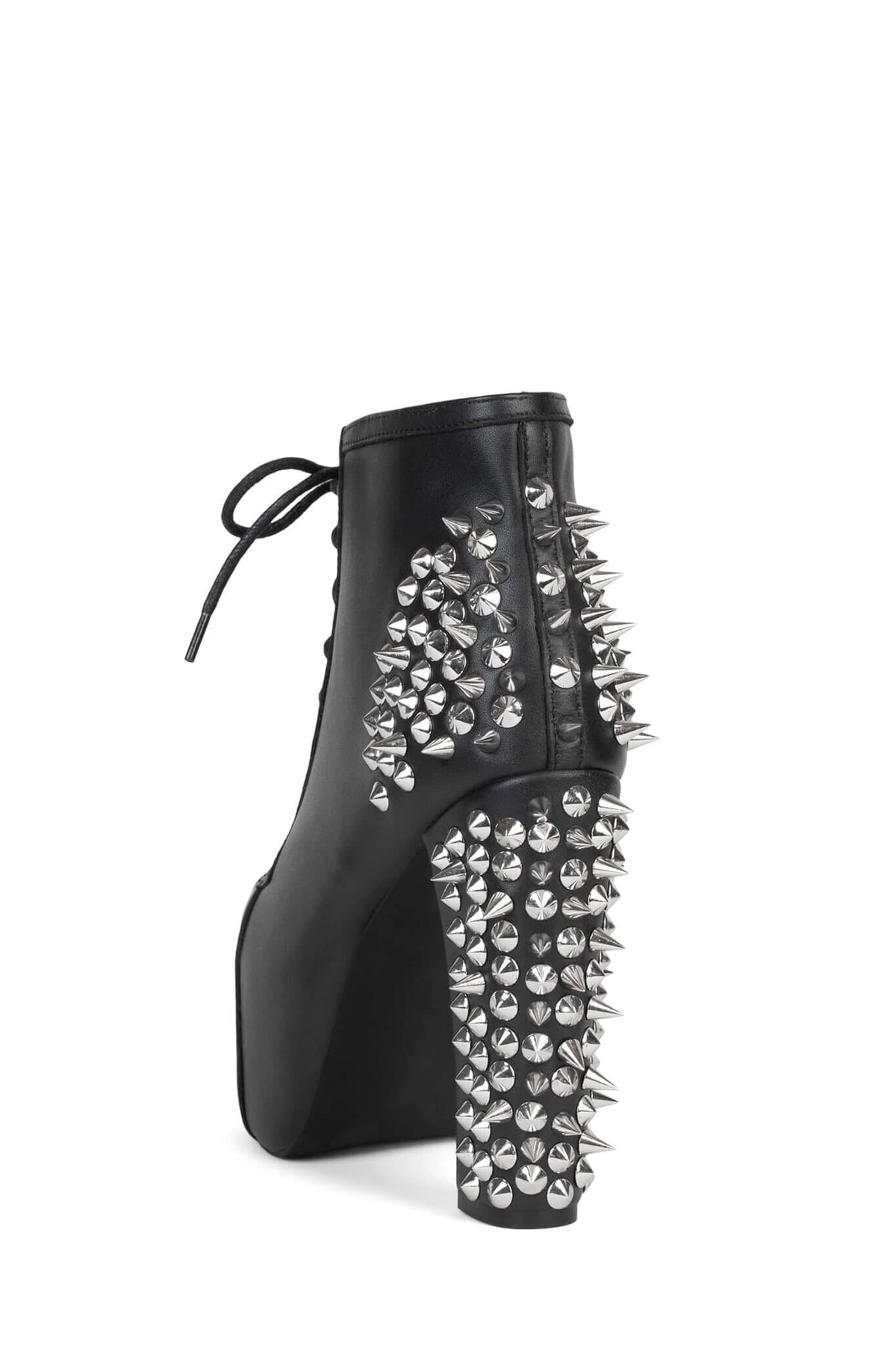 SPIKE Platform Bootie - Black Silver |Jeffrey Campbell
