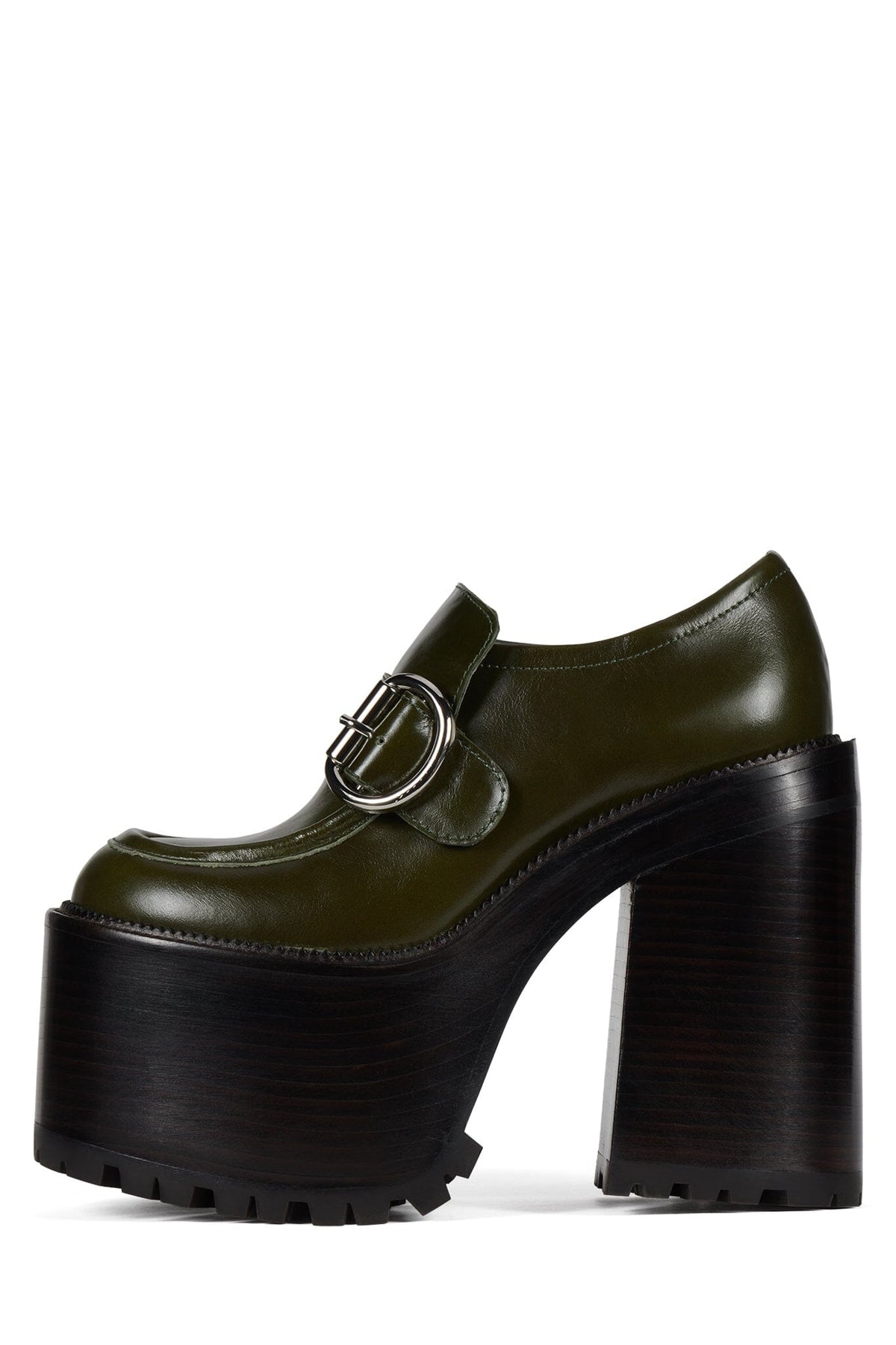 OFFSET Heeled Loafer - Blue Oiled |Jeffrey Campbell
