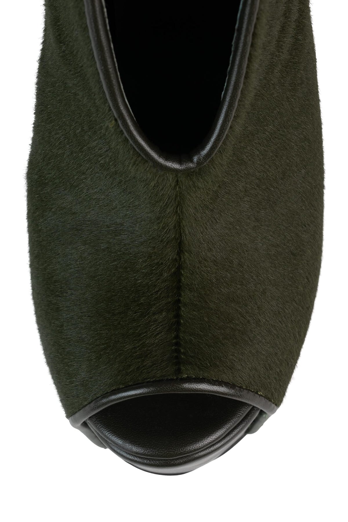 KELSEY-FUR Platform Bootie - Olive |Jeffrey Campbell