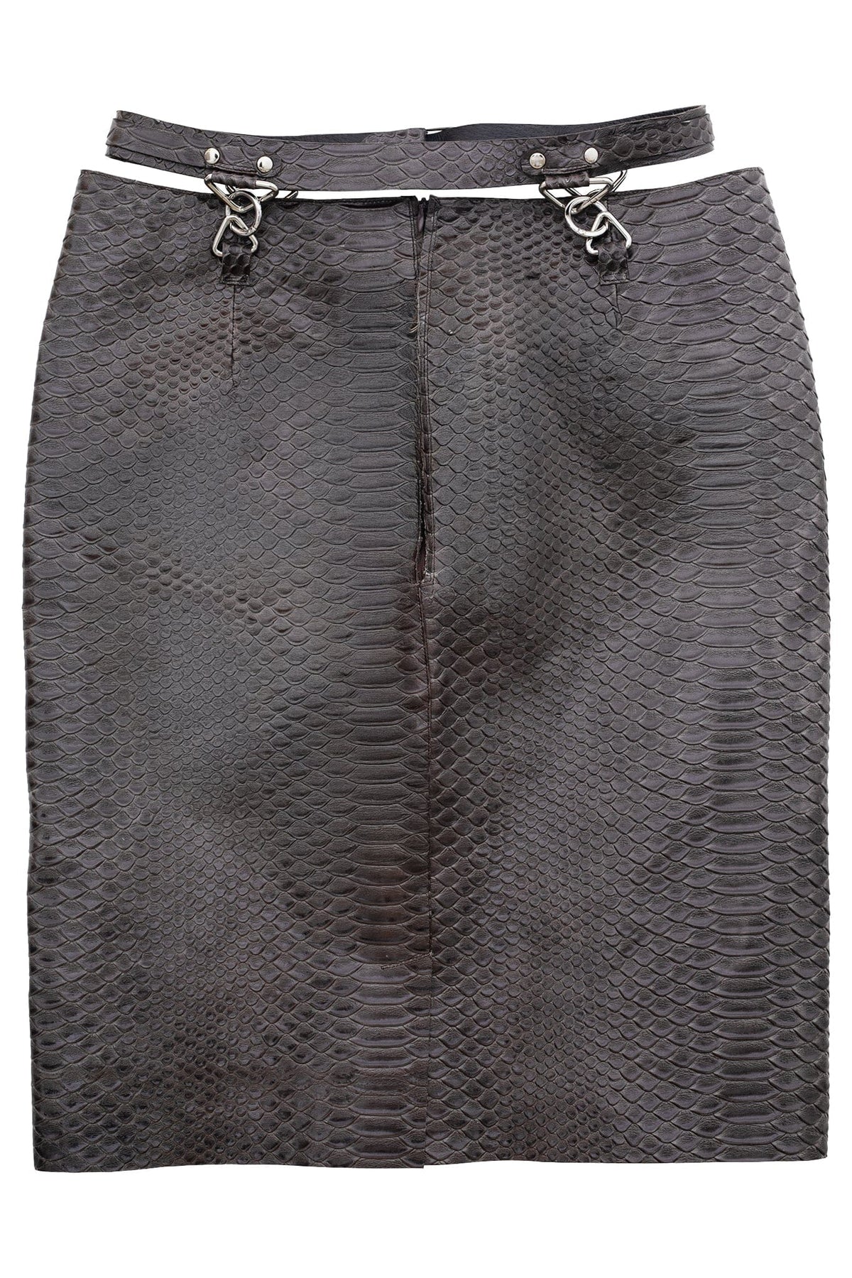 DEMITRIA SKIRT Pencil Skirt - Grey Snake |Jeffrey Campbell