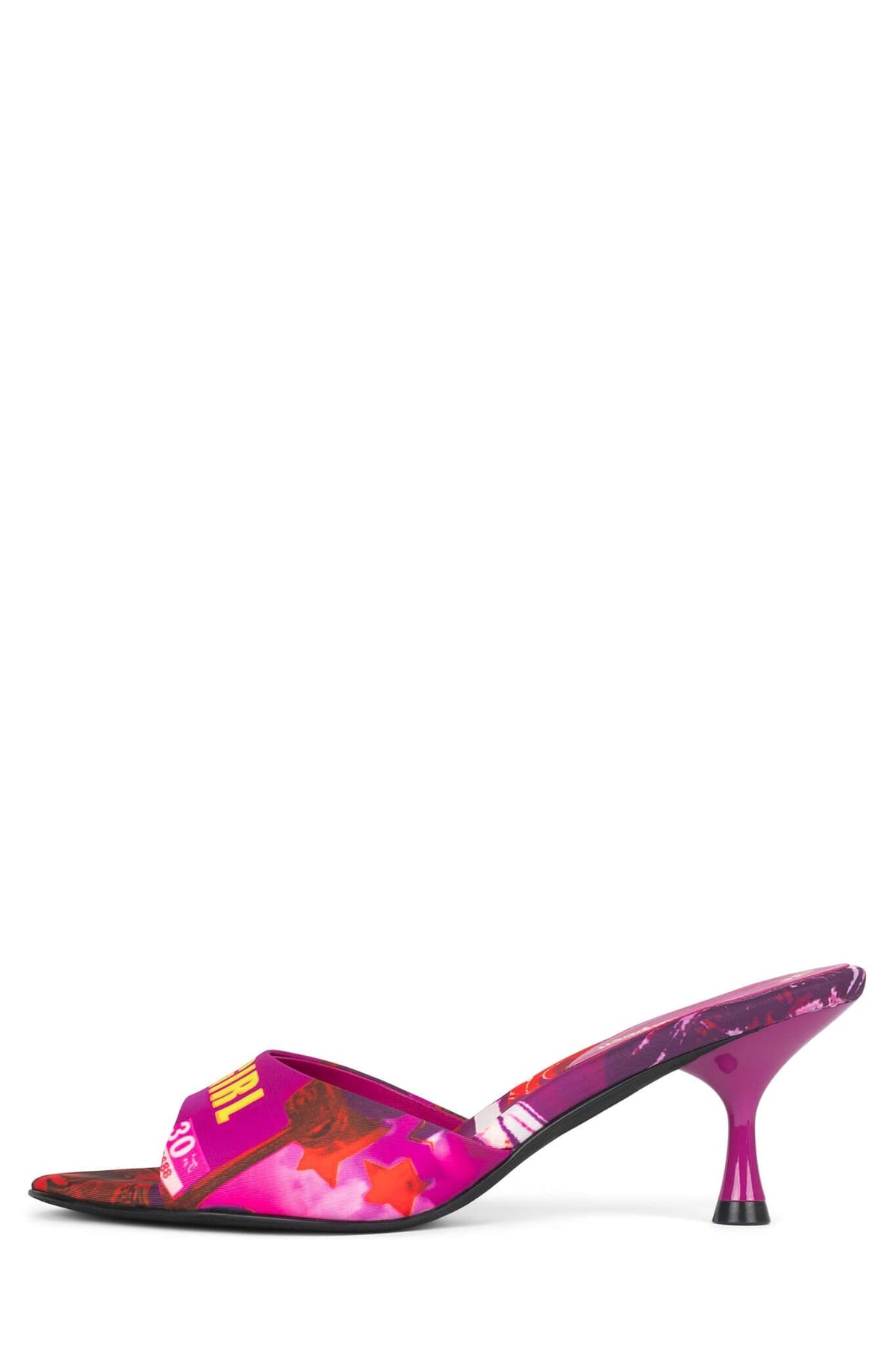 SPY-KID Kitten Heeled Sandal - Green Bad Girl Combo |Jeffrey Campbell