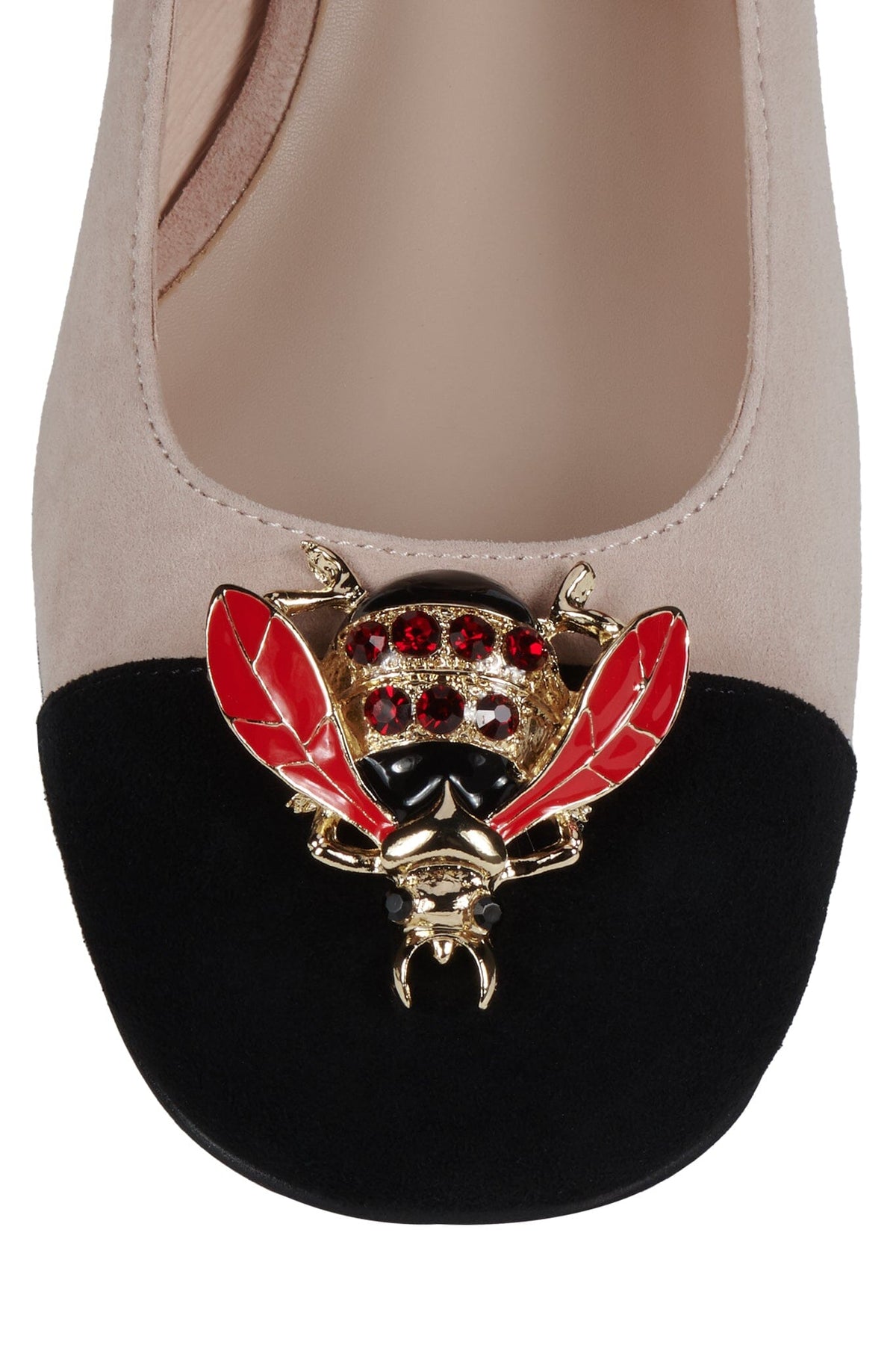 JITTERBUG2 - Ivory Black Suede Combo |Jeffrey Campbell