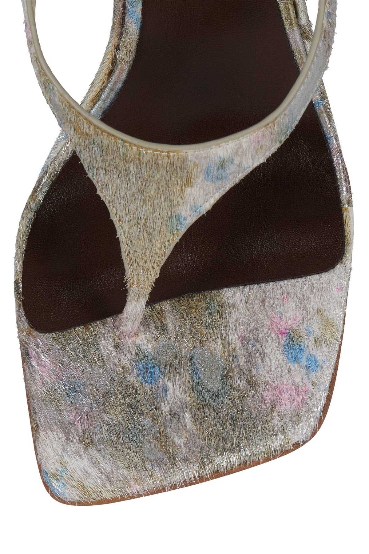 ROMEE-F Thong Sandal - Beige Silver White |Jeffrey Campbell