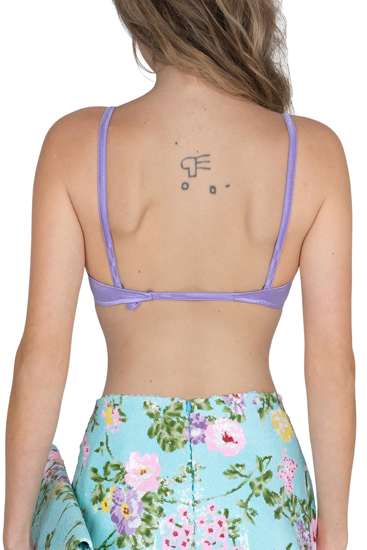 YVONNE TOP - Lilac Satin |Jeffrey Campbell