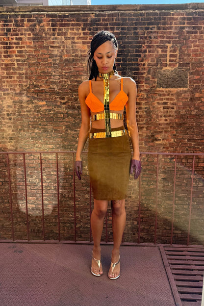 KOMIKO TOP Bra Top - Orange Neon |Jeffrey Campbell