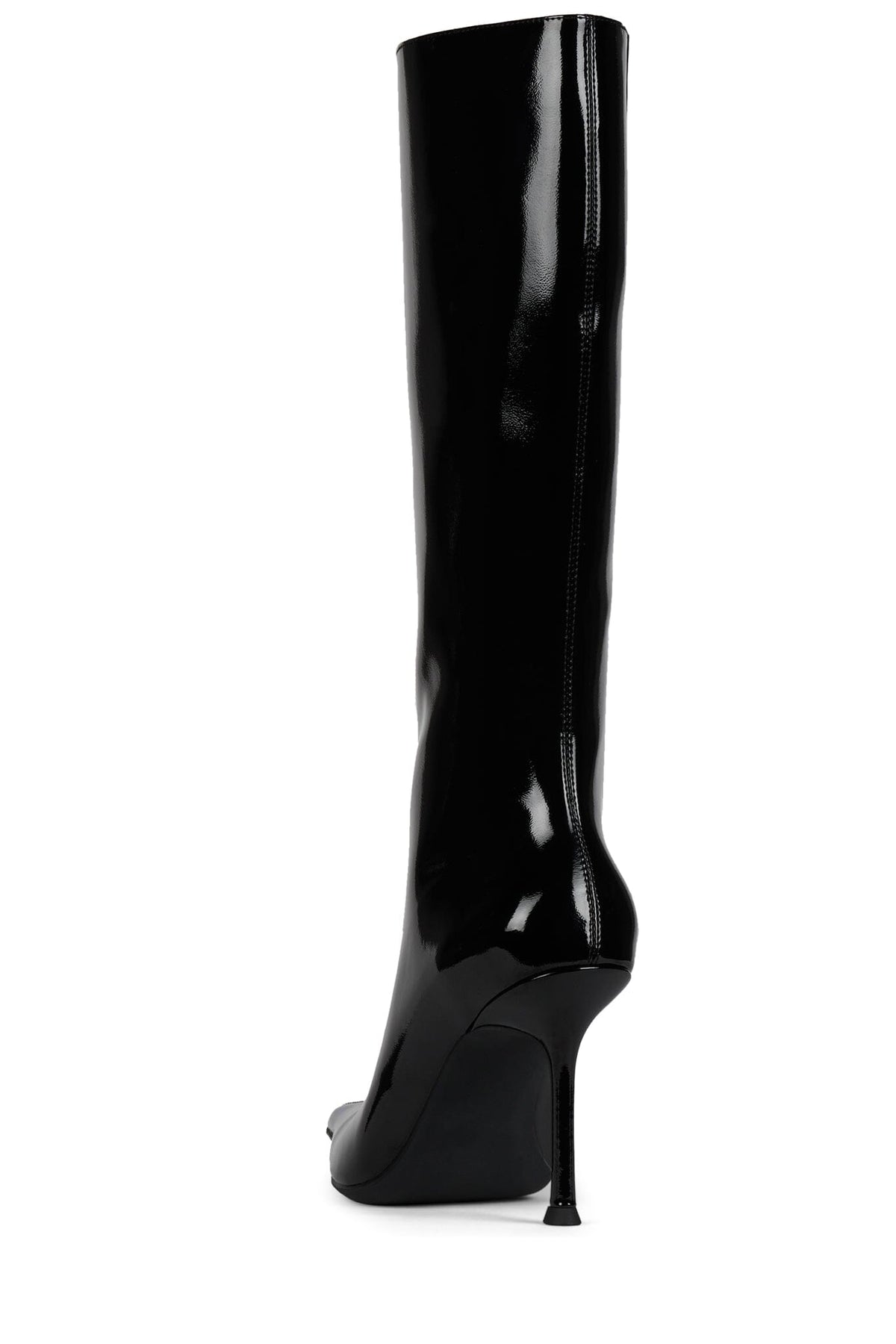 DARLING-3 Knee-High Stiletto Boot - Black Crinkle Patent |Jeffrey Campbell