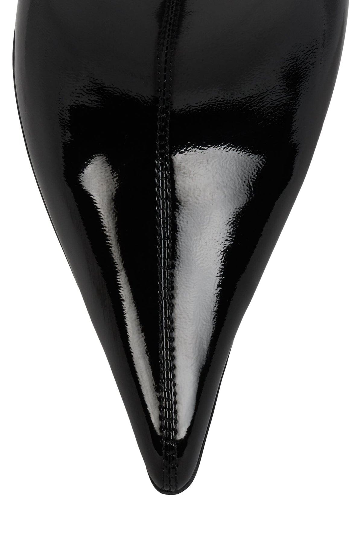 DARLING-3 Knee-High Stiletto Boot - Black Crinkle Patent |Jeffrey Campbell