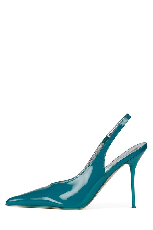PUCKER-SB - Turquoise Patent |Jeffrey Campbell