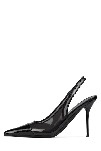PUCKER-V - Black Patent Combo |Jeffrey Campbell