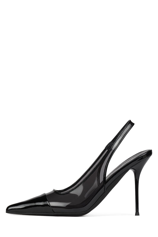 PUCKER-V - Black Patent Combo |Jeffrey Campbell