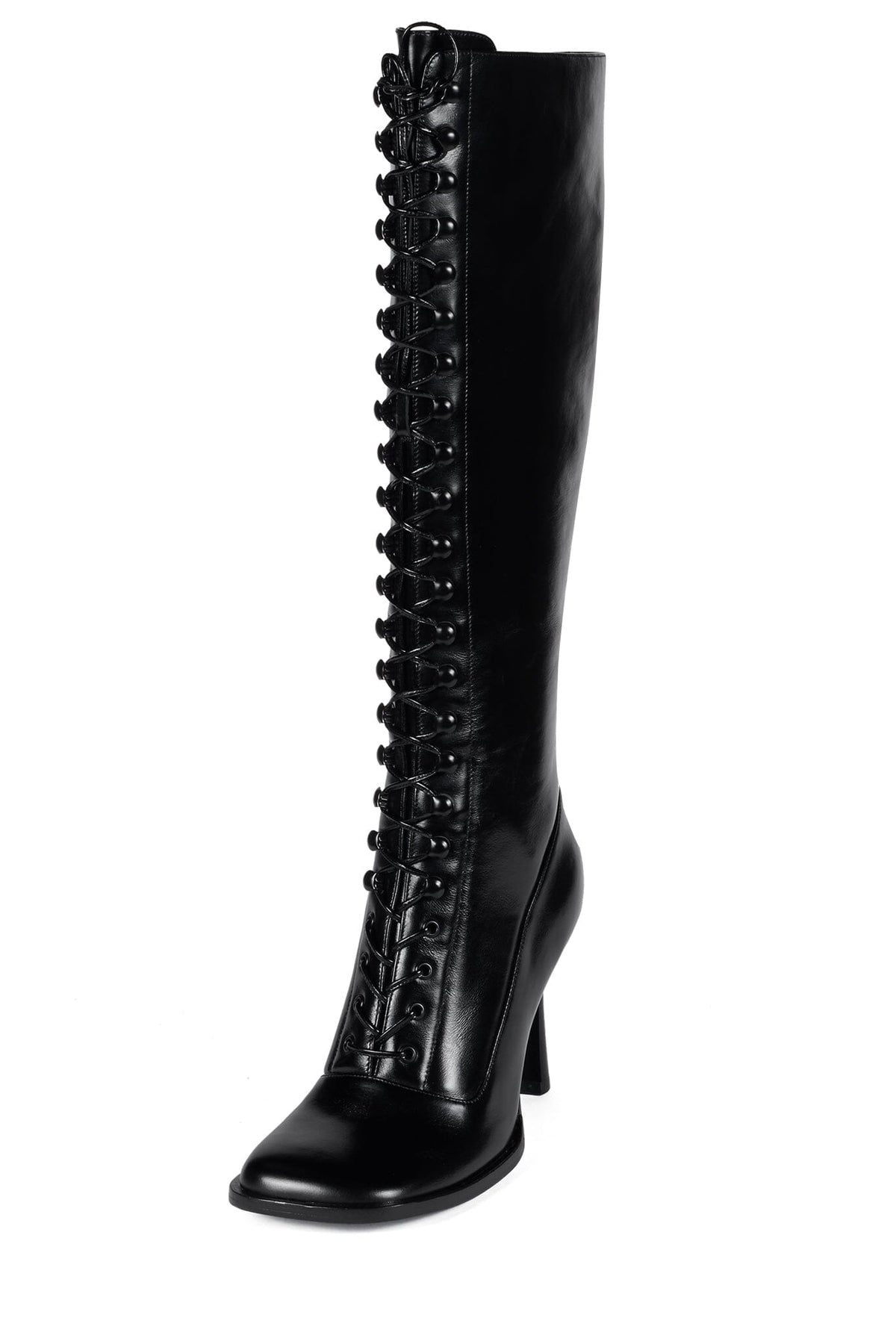 FANNING Heeled Knee-High Boot - Black |Jeffrey Campbell