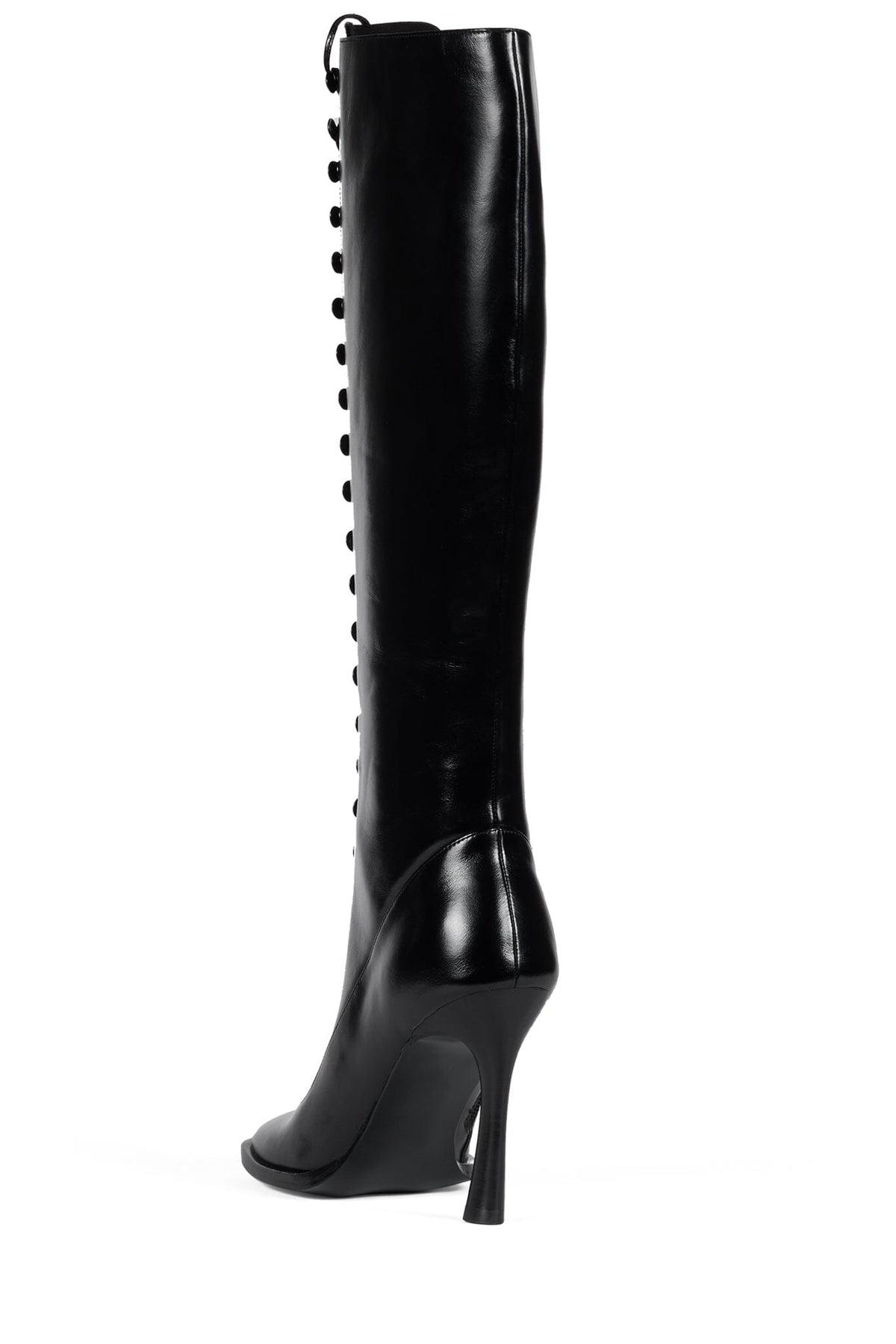 FANNING Heeled Knee-High Boot - Black |Jeffrey Campbell