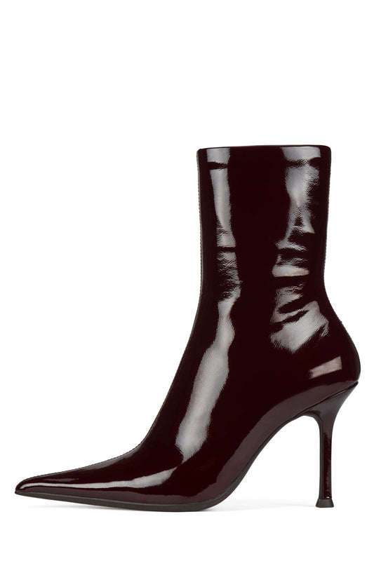 DARING-2 Ankle Bootie - Dark Wine Crinkle Patent |Jeffrey Campbell