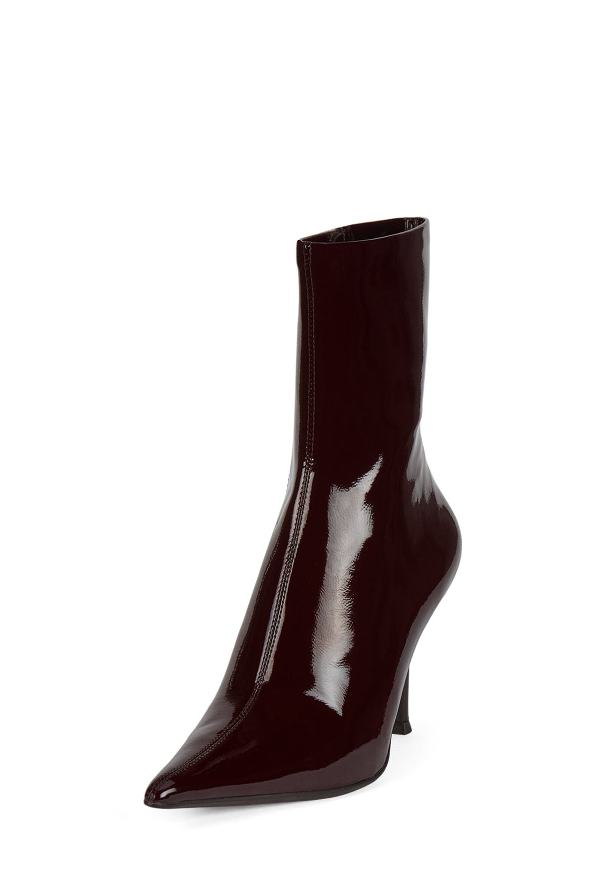 DARING-2 Ankle Bootie - Dark Wine Crinkle Patent |Jeffrey Campbell