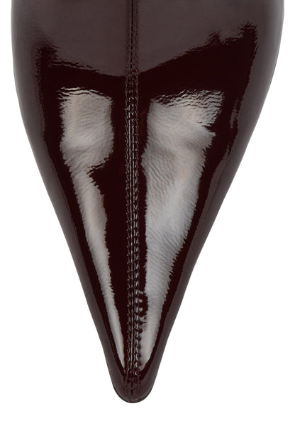 DARING-2 Ankle Bootie - Dark Wine Crinkle Patent |Jeffrey Campbell