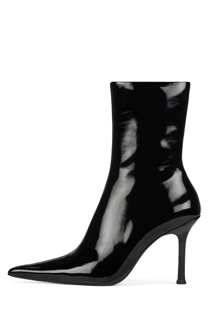 DARING-2 Ankle Bootie - Dark Wine Crinkle Patent |Jeffrey Campbell