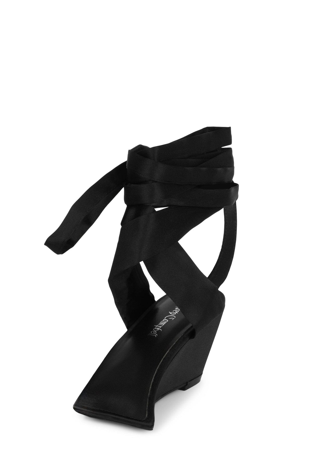 PIEDS-NUS - Black Satin |Jeffrey Campbell