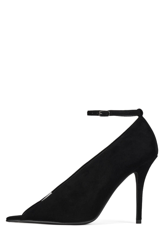 INHERIT - Black Suede Clear |Jeffrey Campbell
