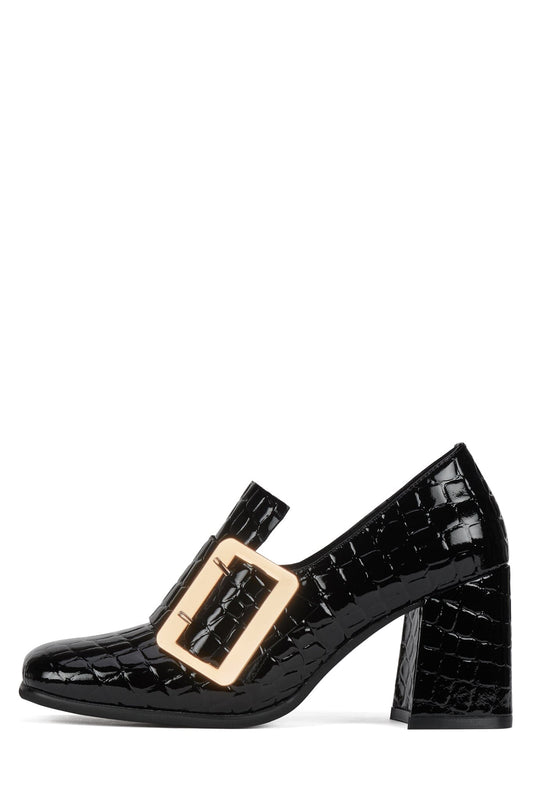 FAITHFUL - Black Croco Patent |Jeffrey Campbell