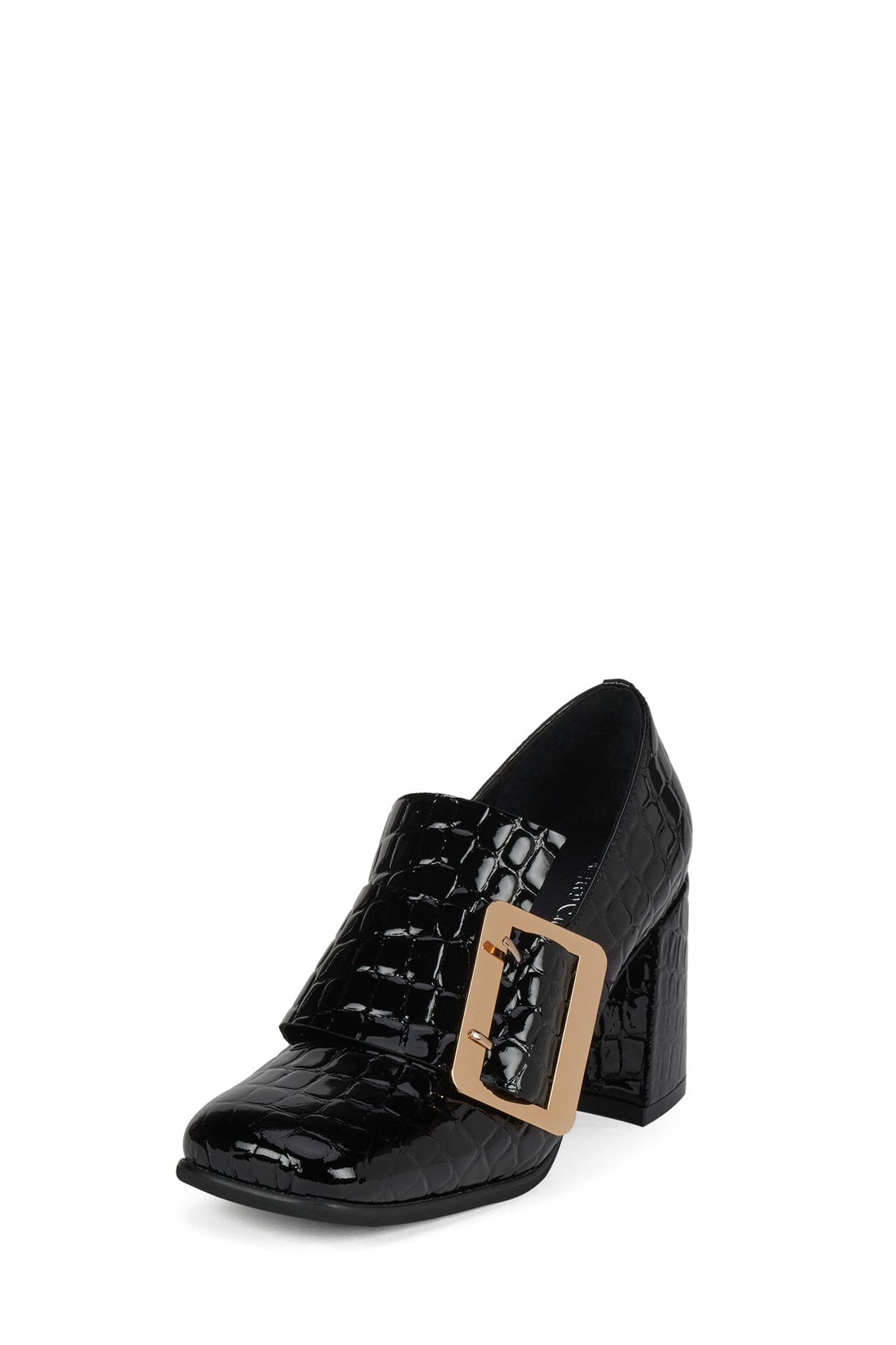 FAITHFUL - Black Croco Patent |Jeffrey Campbell