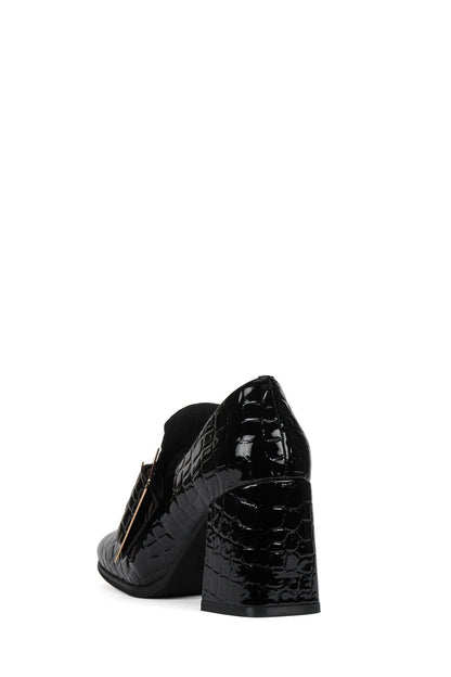 FAITHFUL - Black Croco Patent |Jeffrey Campbell