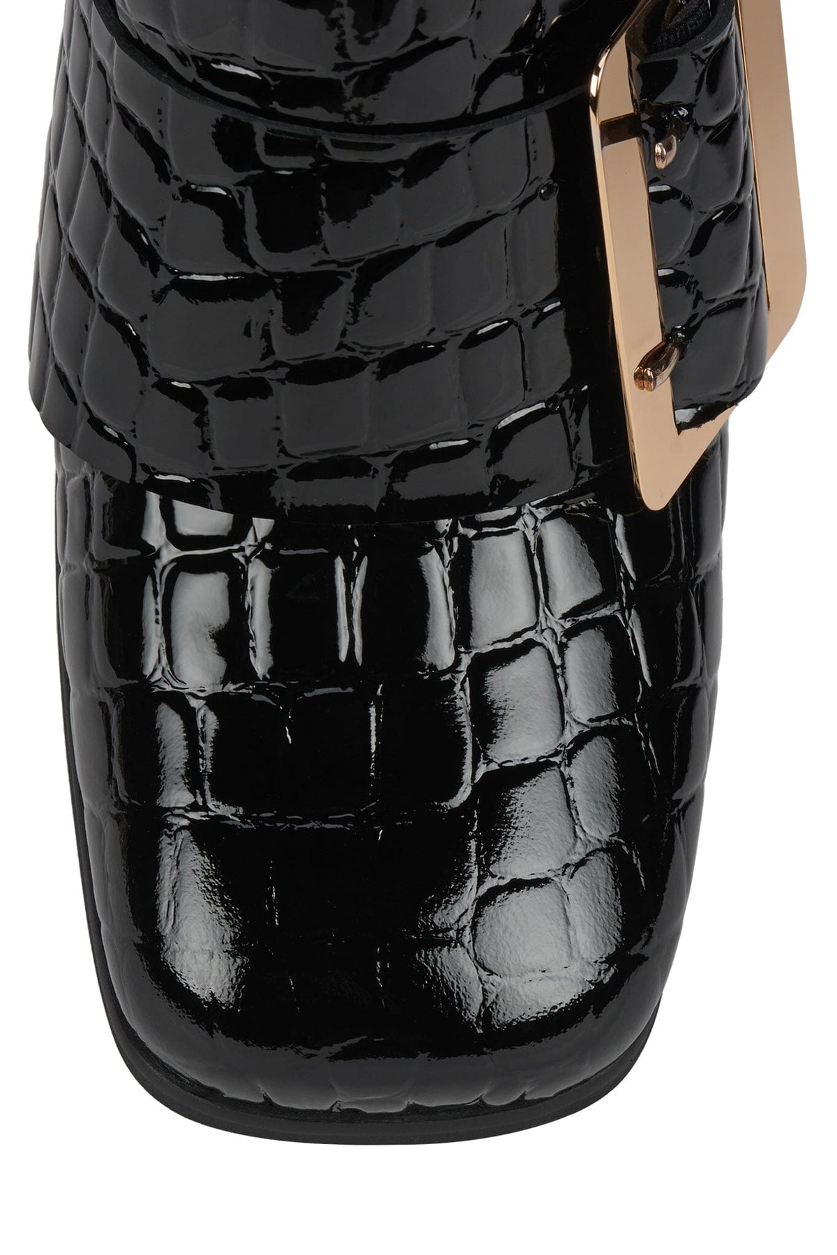 FAITHFUL - Black Croco Patent |Jeffrey Campbell