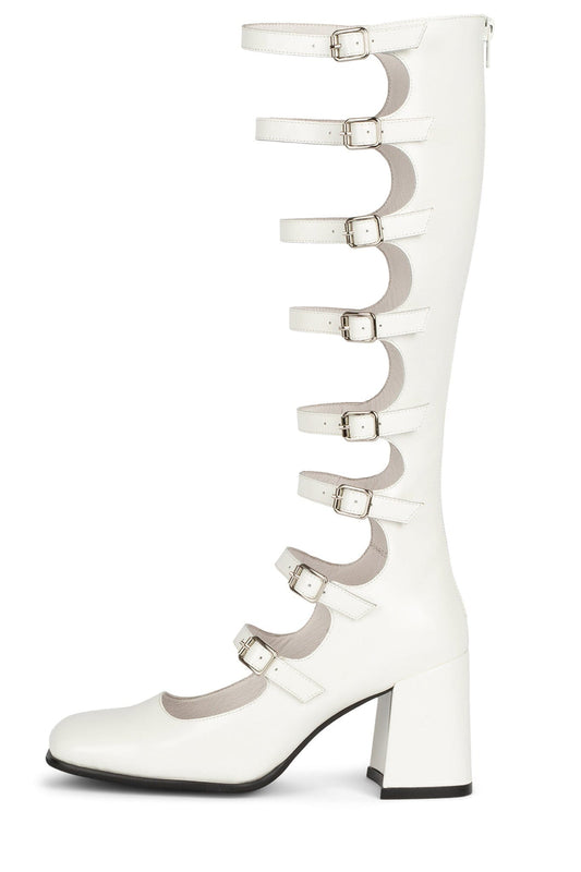MONSIEUR Knee-High Pump - White Box |Jeffrey Campbell