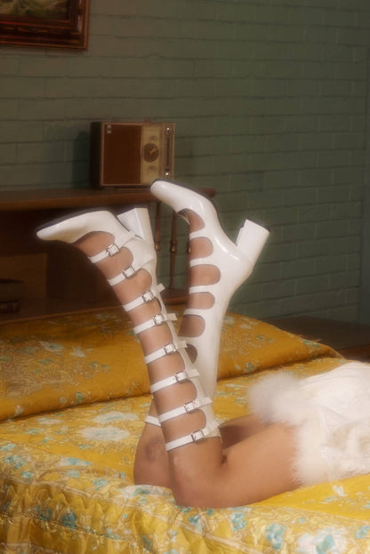 MONSIEUR Knee-High Pump - White Box |Jeffrey Campbell