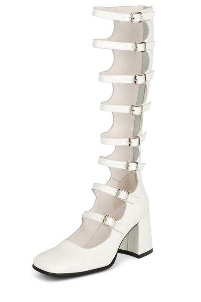 MONSIEUR Knee-High Pump - White Box |Jeffrey Campbell