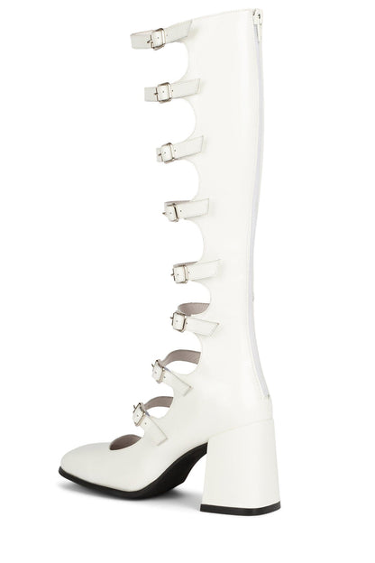 MONSIEUR Knee-High Pump - White Box |Jeffrey Campbell