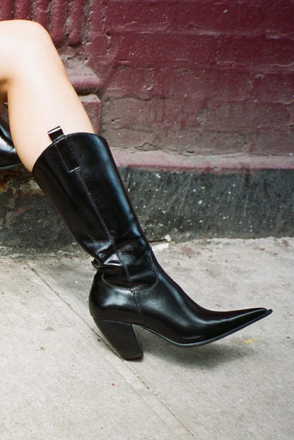 RECKON Knee-High Boot - Black |Jeffrey Campbell