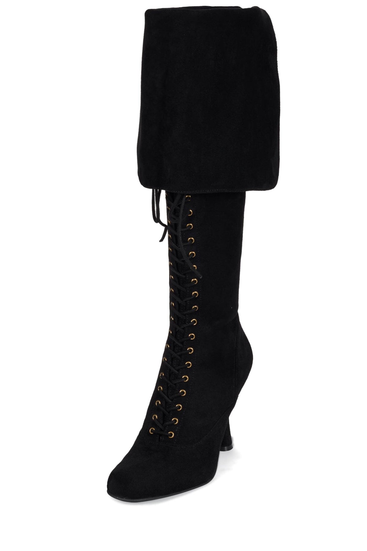 FULL-OUT Heeled Boot - Black Suede |Jeffrey Campbell