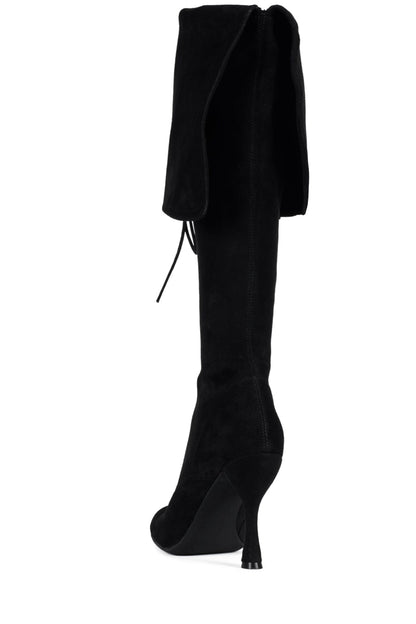 FULL-OUT Heeled Boot - Black Suede |Jeffrey Campbell