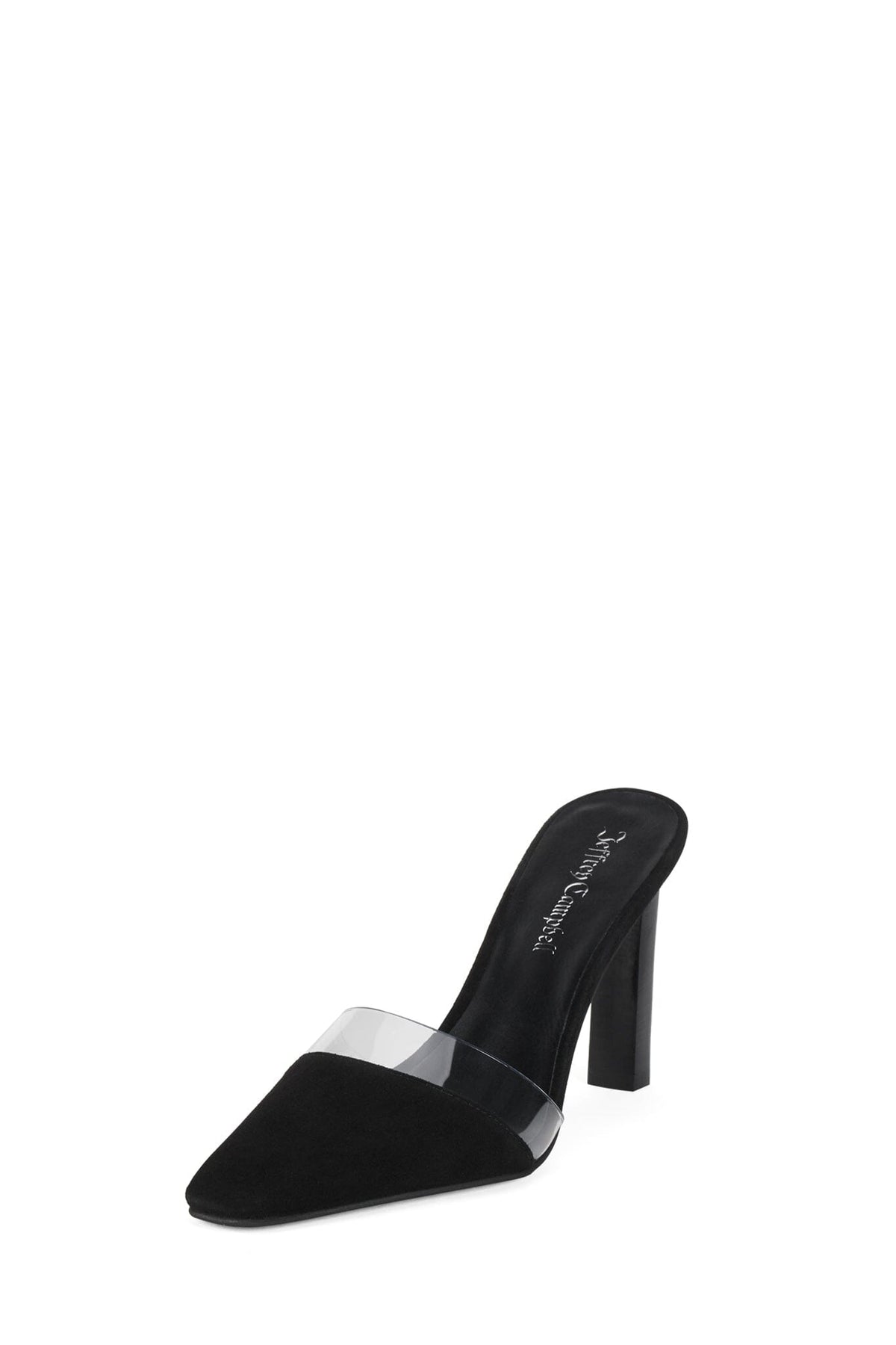 ALLOWANCE - Black Suede Clear |Jeffrey Campbell
