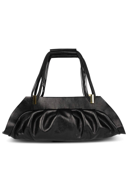 MOTHERSHIP Ruched Handbag - Black |Jeffrey Campbell