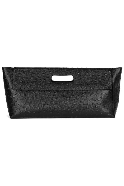 TOOLBOX Clutch - Black Ostrich |Jeffrey Campbell