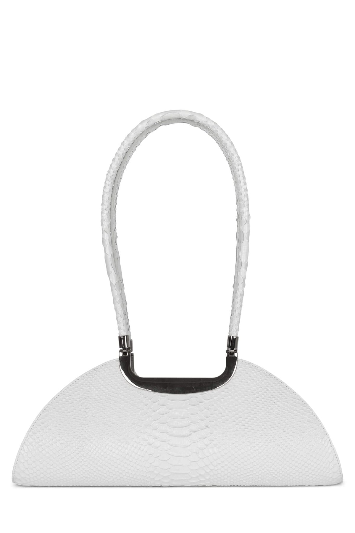 RETROGRADE Shoulder Bag - White Snake Silver |Jeffrey Campbell
