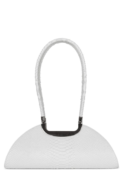 RETROGRADE Shoulder Bag - White Snake Silver |Jeffrey Campbell