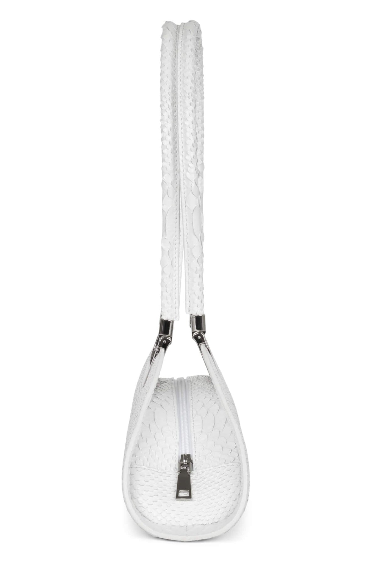 RETROGRADE Shoulder Bag - White Snake Silver |Jeffrey Campbell