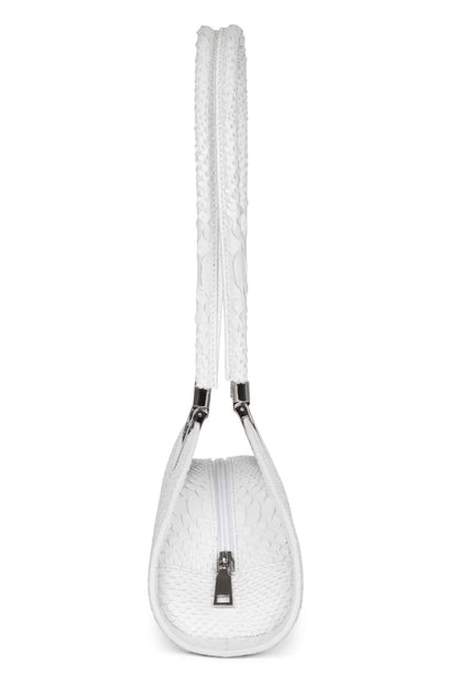 RETROGRADE Shoulder Bag - White Snake Silver |Jeffrey Campbell