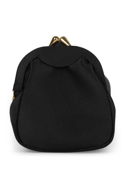 ON-SUNSET Shoulder Bag - Black Satin Gold |Jeffrey Campbell