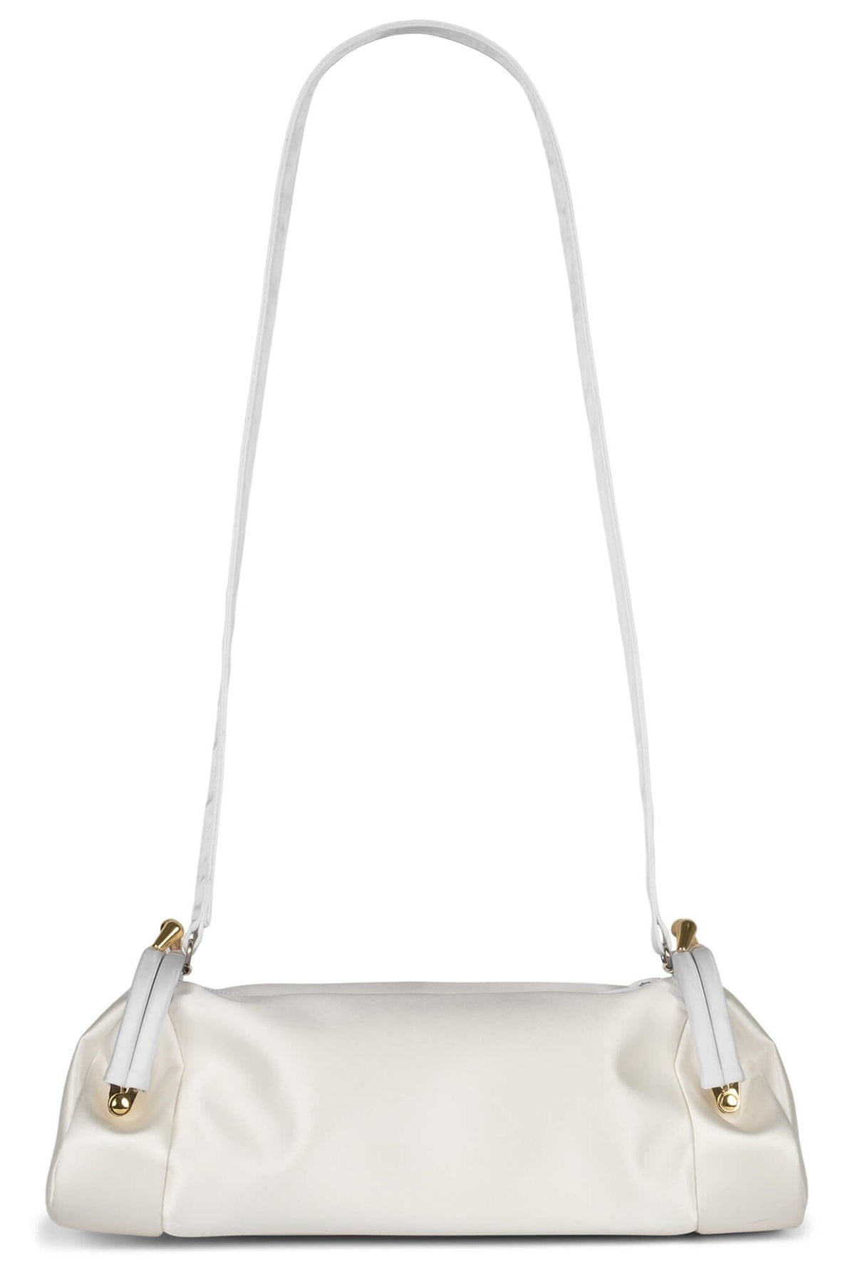 ON-SUNSET Shoulder Bag - White Satin Gold |Jeffrey Campbell