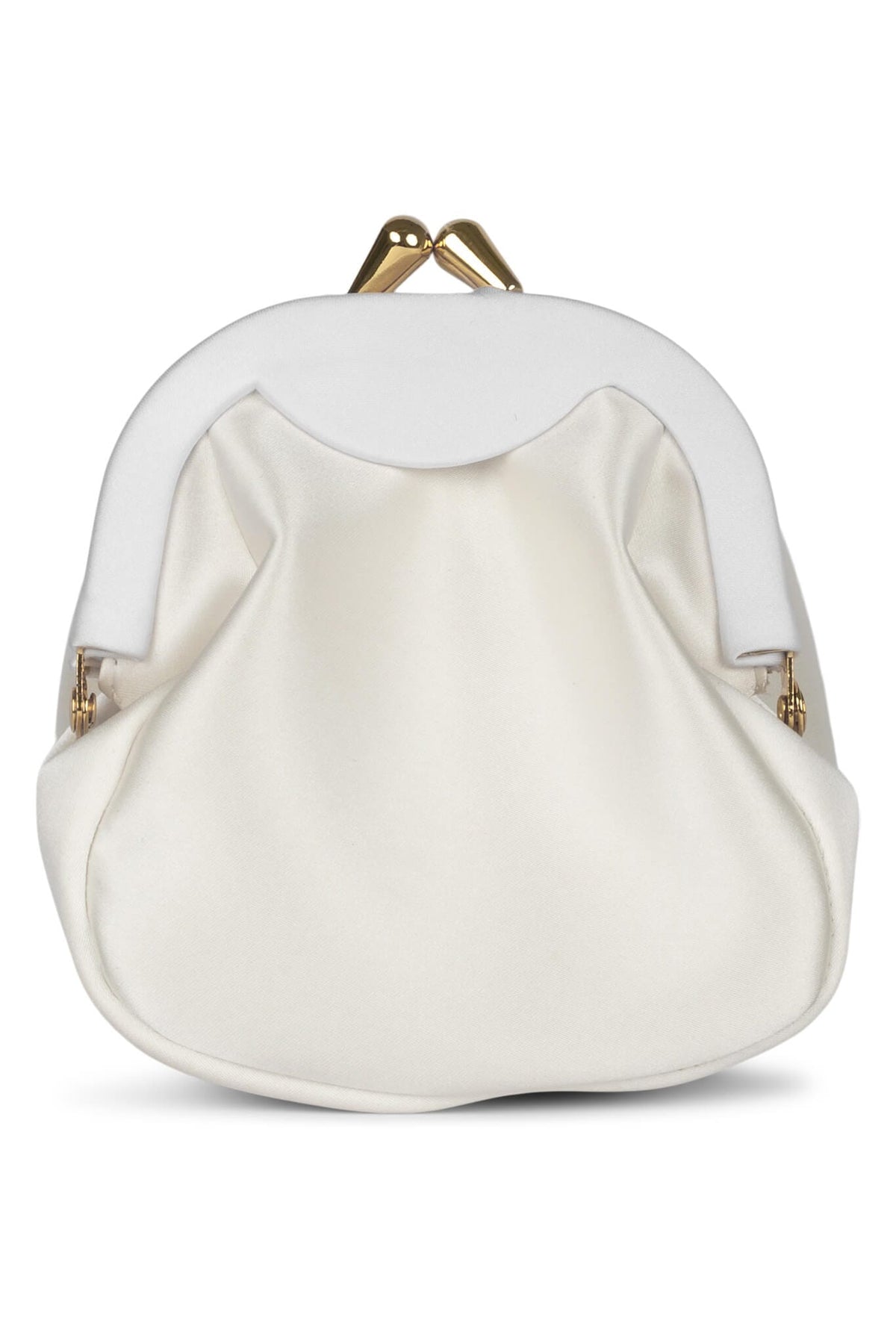 ON-SUNSET Shoulder Bag - White Satin Gold |Jeffrey Campbell