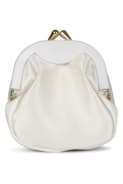 ON-SUNSET Shoulder Bag - White Satin Gold |Jeffrey Campbell