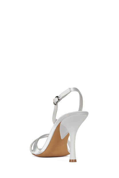 MARIELLE Heeled Sandal - White Satin |Jeffrey Campbell